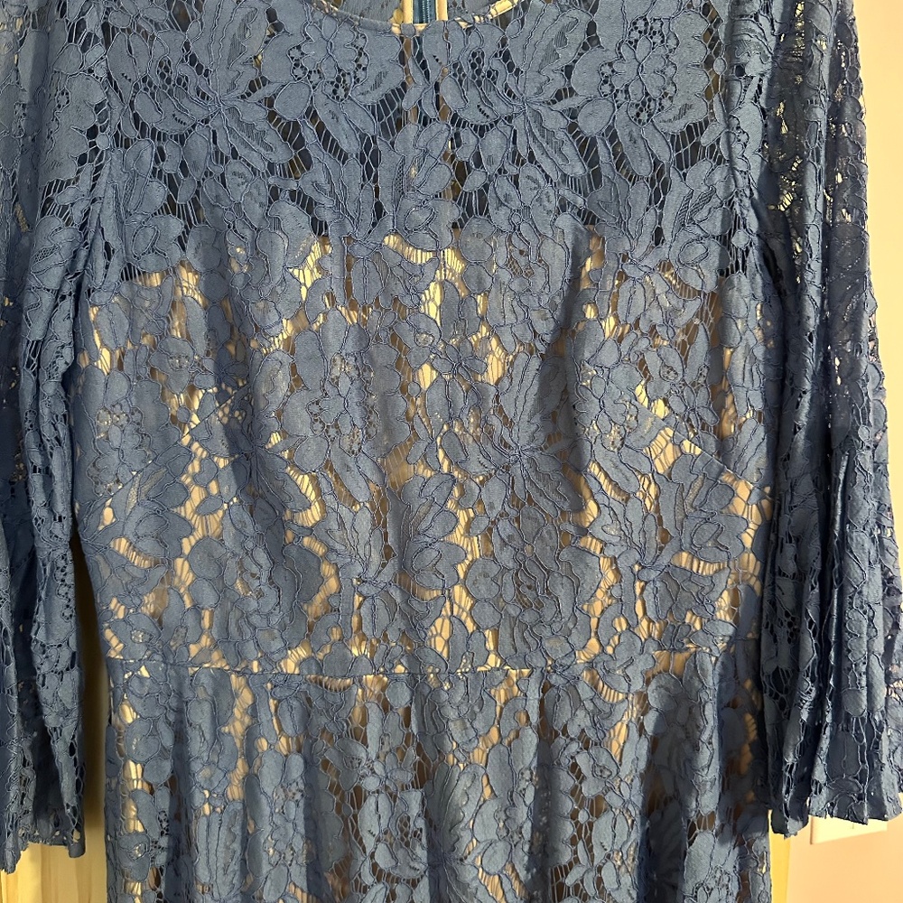Blue lace dress
